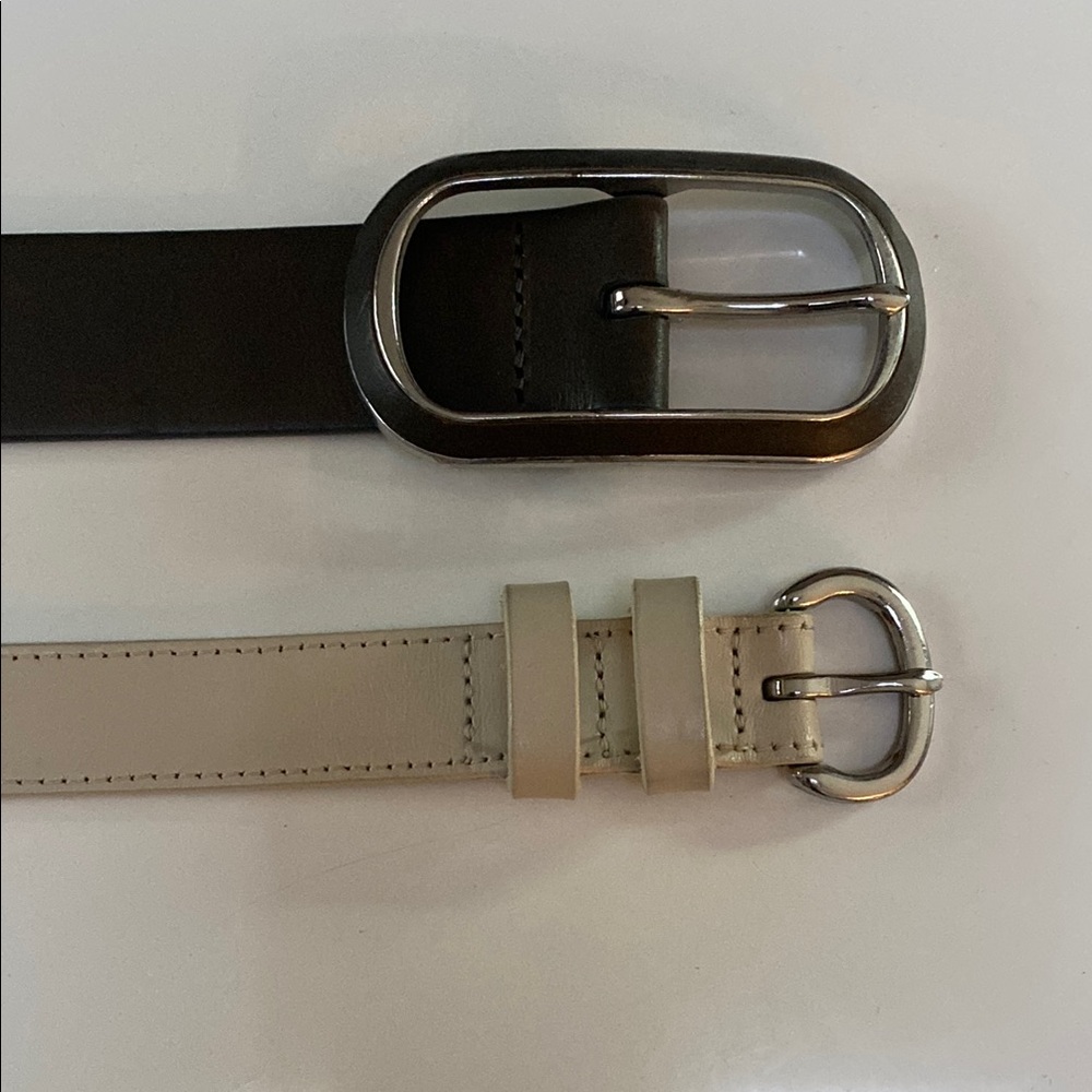 Banana Republic Black and Cream Belts